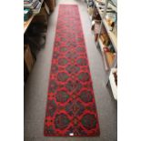 Large hall runner wool carpet.