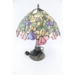 A Tiffany style table lamp.