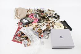 A collection of assorted of costume jewellery. Including necklaces, bangles, etc.