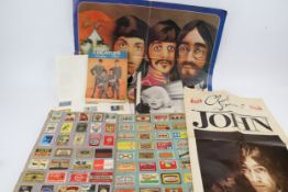 A collection of assorted vintage ephemera. Including Beatles related items, Wings Fan Club No.
