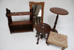 A group of five assorted pieces of furniture.