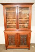 A Victorian or later glazed top dresser.