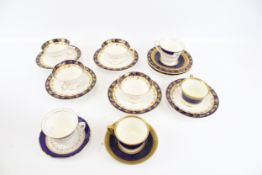 A selection of 20th century Royal Worcester porcelain teacups and saucers.