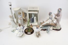 A collection of ceramic figurines.