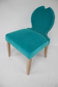 A contemporary upholstered chair.