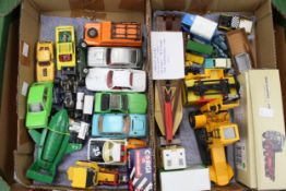A collection of assorted playworn diecast model vehicles.