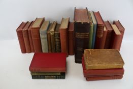 A large collection of books.