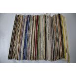 A collection of vintage vinyl LP 33 RPM records.