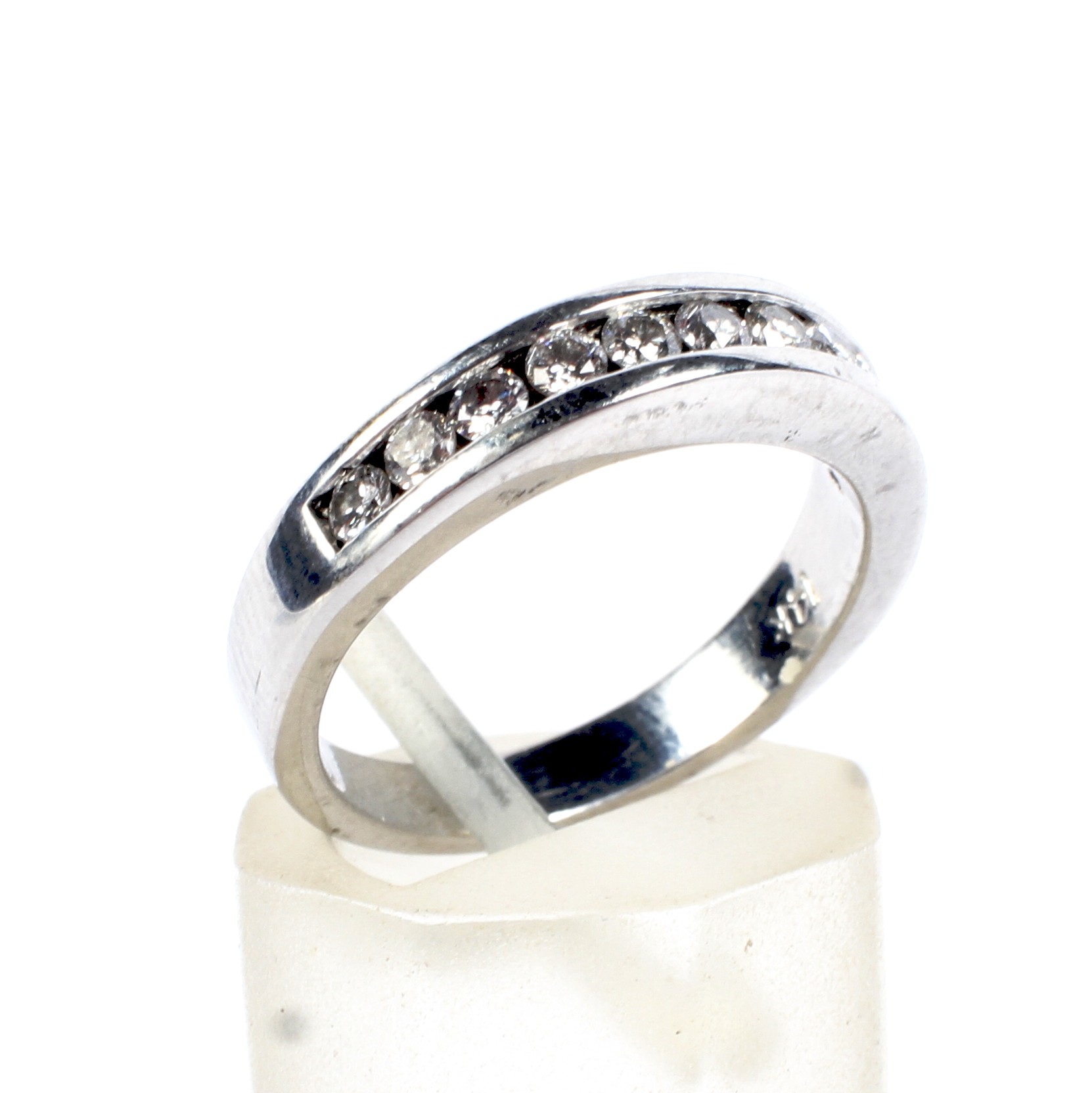 A vintage white gold and diamond half-et - Image 4 of 9