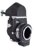 A Leica Leitz Visoflex, lens adaptor, and TTL viewfinder.