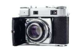 A Kodak Retina IIIc 35mm camera. Serial Number 667773. With a 50mm f2 Schneider-Kreuznach lens.