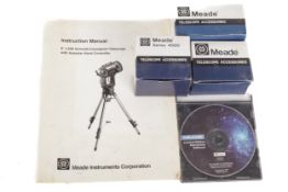 Meade astronomy photography CD software, telescope manual and accessories.