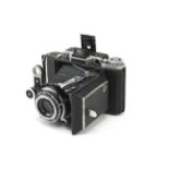A Mockba Moscow 2 6x9 medium format folding rangefinder camera. With a 110mm 1:4.