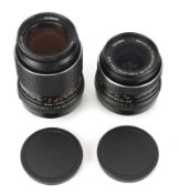 Two M42 mount Carl Zeiss Jena lenses. To include a 35mm f2.