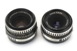Two M42 mount Carl Zeiss Jena lenses. To include a 50mm f2.8 Tessar lens and a 50mm f1.