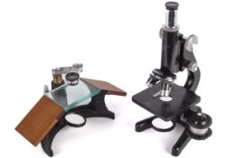 a Watson & Sons Ltd 'Kima' microscope and a dissecting microscope