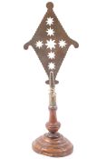 A West country 'Friendly Society' brass staff (now mounted on a stand). 37.