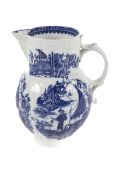 An 18th century Caughley blue and white jug.