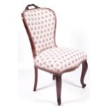 A Louis XVI style century French mahogany bedroom chair.