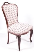 A Louis XVI style century French mahogany bedroom chair.