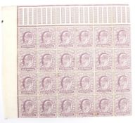 1906 6d mint unmounted block of 24 stamps.
