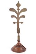 A West Country 'Friendly Society' brass staff (mounted on a stand) for Monkton Farleigh. Wiltshire.