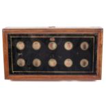 An early 20th century mahogany cased electric butler's bell/room call indicator.