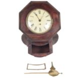 A Regency 'John Pitt Tetbury' mahogany drop dial clock/timepiece.