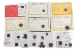 26 mainly bronze Roman coins.