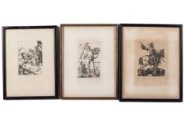 After Albrehct Durer, three later framed engravings.