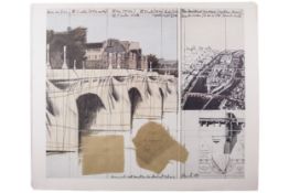 Christo, Le Pont Neuf, Wrapped, offset print.
