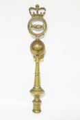 A West country 'Friendly Society' brass staff for Bishops & Deard,