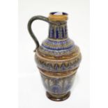 Doulton Lambeth : A Victorian ewer with typical colours and glazes.