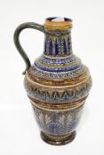 Doulton Lambeth : A Victorian ewer with typical colours and glazes.