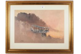 T Palmer, 20th century Aeronautical School, oil on canvas board.