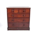 A Victorian mahogany chest of drawers.