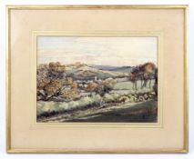 Early 20th century School, watercolour, A View of a Rural Landscape.