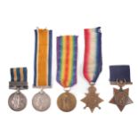 Military : Victorian and WWI family medal groups.