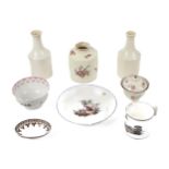 A selection of assorted 18th century and later creamware ceramics.