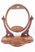 An early Victorian mahogany dressing table/toilet mirror.