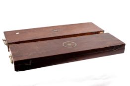 Two 19th century mahogany gun cases.