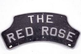 A Newton reproduction locomotive headboard for The Red Rose.