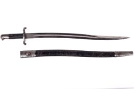 Yataghan Sword Bayonet for an Enfield rifle, 1865 pattern.