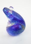 J Ditchfield for Glassform, an iridescent glass paperweight in the form of a frog.