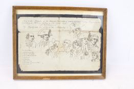 An original framed print celebrating Lord Howes' 1794 Victory during the French Revolutionary war.