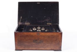 A 19th century clockwork mechanical musical box.