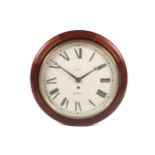 A 19th century mahogany cased fusee 30 cm wall clock.