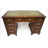 A twin pedestal desk.