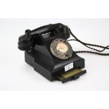 A vintage GPO bakelite rotary dial telephone. #332CB with drawer, Wells 3622.