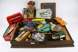 A collection of assorted vintage toys.